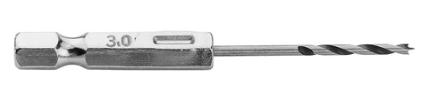Fafúró, 1/4" hatszög szárral, 3mm, min. rendelés: 3db