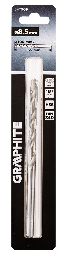 Csigafúró HSS, hosszú, DIN340, 8.5mm
