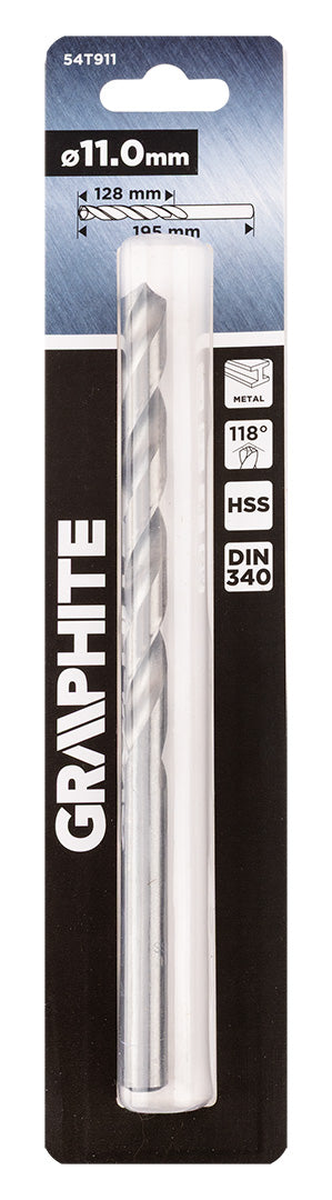 Csigafúró HSS, hosszú, DIN340, 11mm