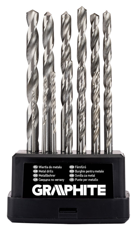 Csigafúró készlet, HSS-G, 13db-os, 1,5-6,5mm