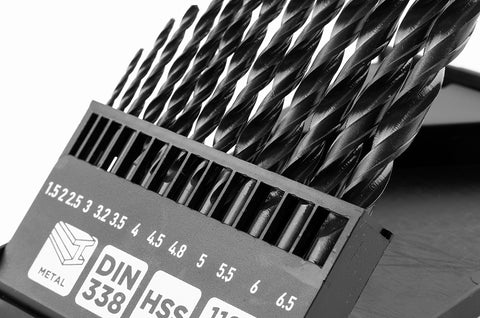 Csigafúró készlet, HSS, 13db-os, 1,5-6,5mm