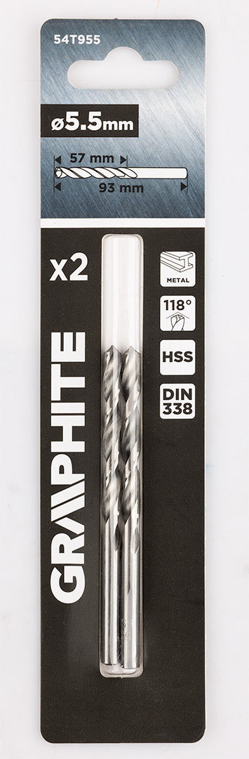 Csigafúró HSS, DIN338, 5.5mm, 2db, min. rendelés: 3cs
