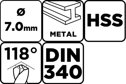 Csigafúró, HSS, hosszú, DIN340, 75mm, min.rendelés: 3db
