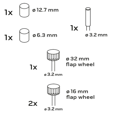 Csiszolókészlet mini fúró- és csiszológéphez, csiszolóanyagok, lamellák, 24db