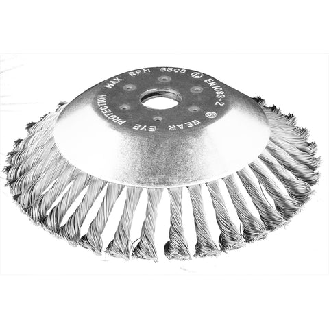 Drótkorong, fazékkefe sodrott 200x25.4mm benzines kaszákhoz