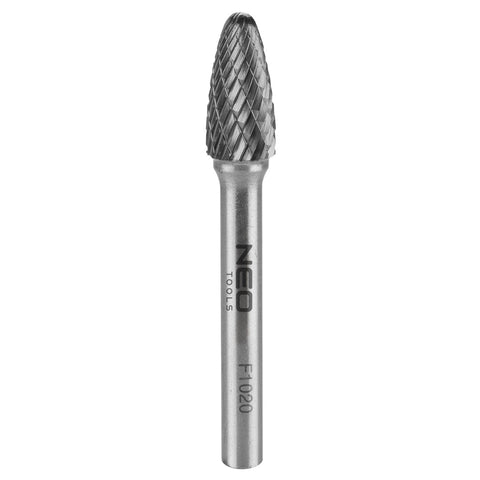 Keményfém marófej, turbómaró, F csúcsíves, 10x20mm, szár méret 6x45mm