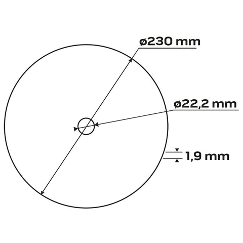 Vágókorong fémhez, 230x1.9x22.2mm, 41 A46-S-BF, 5db