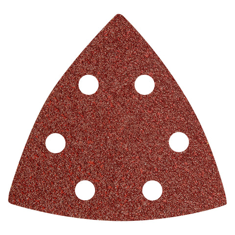 Csiszolópapír tépőzáras delta 93x93mm, K40, lyukas, 5db, min. rendelés: 5cs