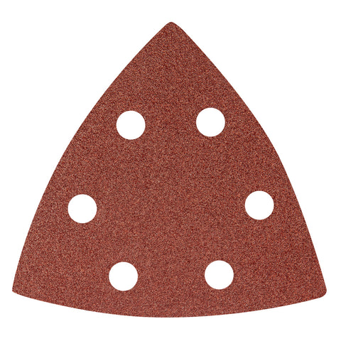 Csiszolópapír tépőzáras delta 93x93mm, K100, lyukas, 5db, min. rendelés: 5cs