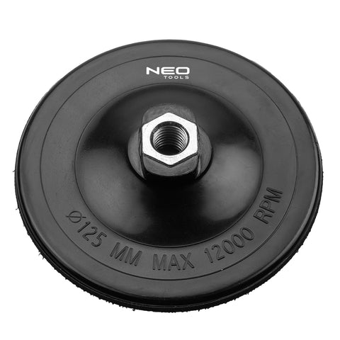 Rugalmas csiszolótányér tépőzáras 125mm, M14, NEO TOOLS