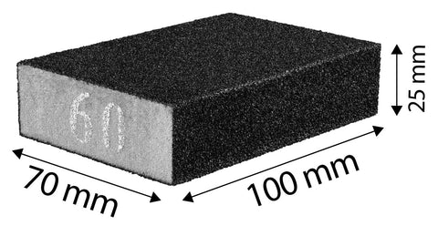 Csiszolószivacs 70x25x100mm, K80, min. rendelés: 5db, NEO TOOLS