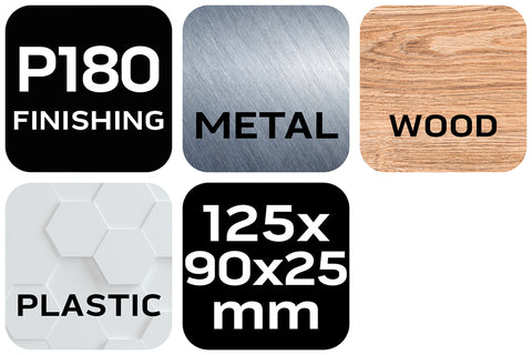 Csiszolószivacs 45fokos élű, 125x25x90mm, K180, min. rendelés: 5db, NEO TOOLS