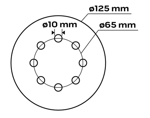 Csiszolókorong tépőzáras 125mm, K100, 8 lyukas, 5db