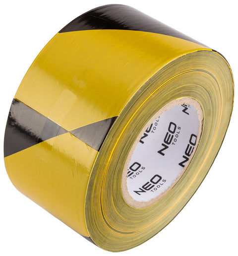 Jelzőszalag sárga-fekete, 75mm x 500m