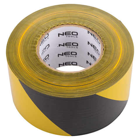 Jelzőszalag sárga-fekete, 75mm x 500m