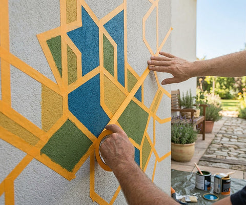 Ragasztószalag festőszalag okker, precíziós japán washi papír, 14 napig UV álló,színhatároláshoz, 24mmx50m