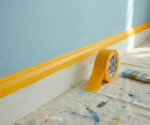 Ragasztószalag festőszalag okker, precíziós japán washi papír, 14 napig UV álló,színhatároláshoz, 36mmx50m