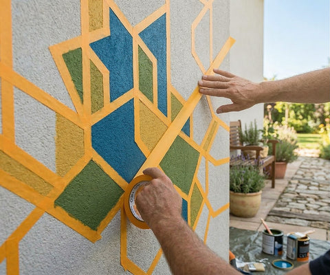 Ragasztószalag festőszalag okker, precíziós japán washi papír, 14 napig UV álló,színhatároláshoz, 36mmx50m
