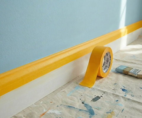 Ragasztószalag festőszalag okker, precíziós japán washi papír, 14 napig UV álló,színhatároláshoz, 48mmx50m