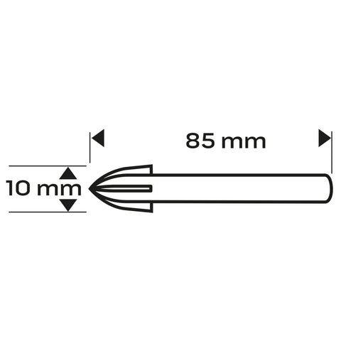 Univerzális 4 élű üvegfúró, fa, műanyag, fém, kőzet, kerámia fúráshoz, 10mm