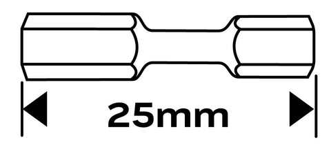 Torziós ütvecsavarozó bit, hatlapú, 4x25mm, 2db, NEO TOOLS