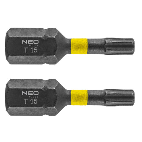 Torziós ütvecsavarozó bit Torx 15x25mm, 2db