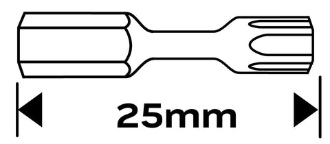 Torziós ütvecsavarozó bit Torx 20x25mm, 2db, NEO TOOLS