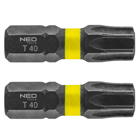 Torziós ütvecsavarozó bit Torx 40x25mm, 2db, NEO TOOLS