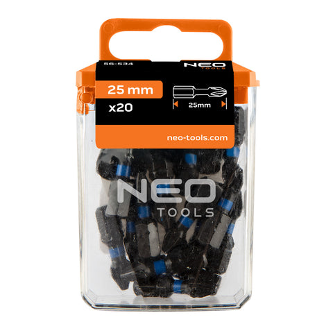 Torziós ütvecsavarozó bit PZ2x25mm, 20db