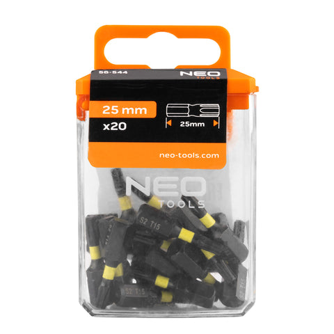 Torziós ütvecsavarozó bit Torx 15x25mm, 20db