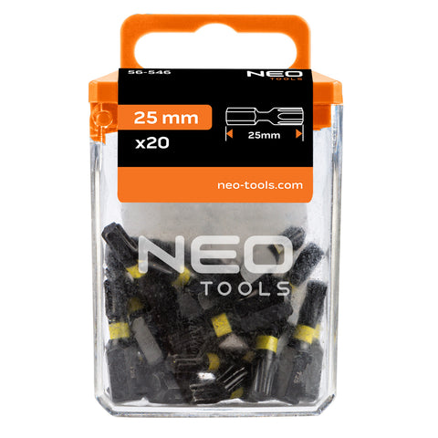 Torziós ütvecsavarozó bit Torx 25x25mm, 20db