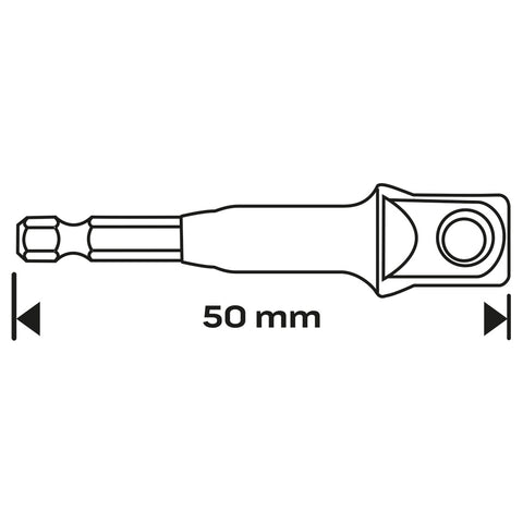 Adapter csavarbehajtókhoz 1/4" hatlapú-1/2" négyszög, min. rendelés: 4db, NEO TOOLS