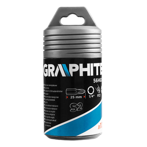 GRAPHITE 56H626 Csavarhúzó bitkészlet PH2 x 25mm, 100db