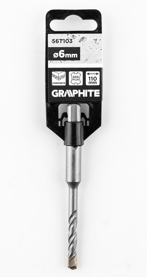 Betonfúró SDS PLUS, 2 élű, dupla spirálos, 6x110mm, min.rendelés: 3db