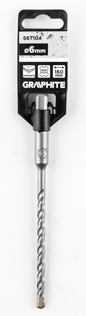 Betonfúró SDS PLUS, 2 élű, dupla spirálos, 6x160mm, min.rendelés: 3db