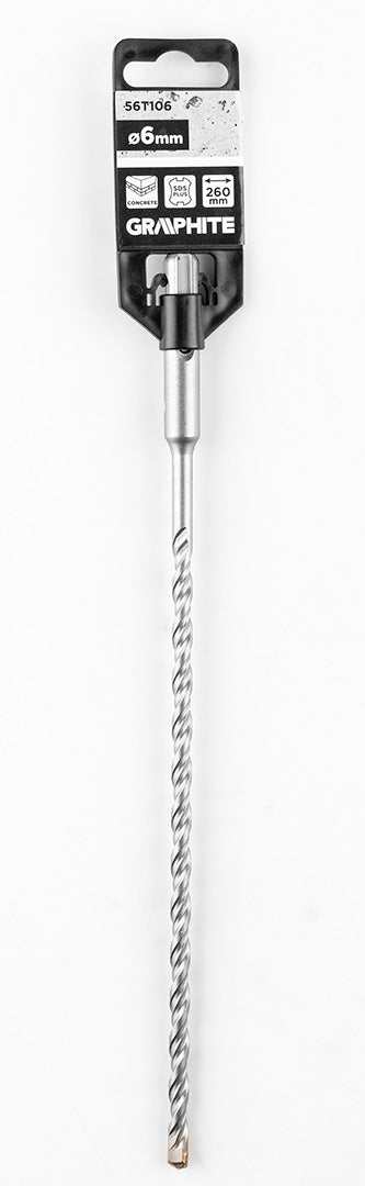 Betonfúró SDS PLUS, 2 élű, dupla spirálos, 6x260mm