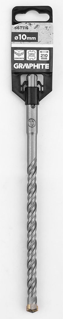 Betonfúró SDS PLUS, 2 élű, dupla spirálos, 10x210mm, min.rendelés: 3db