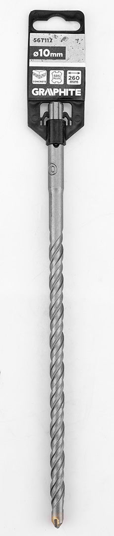 Betonfúró SDS PLUS, 2 élű, dupla spirálos, 10x260mm