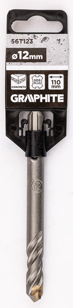 Betonfúró SDS PLUS, 2 élű, dupla spirálos, 12x110mm, min.rendelés: 3db