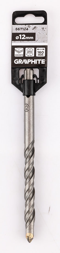 Betonfúró SDS PLUS, 2 élű, dupla spirálos, 12x160mm, min.rendelés: 3db