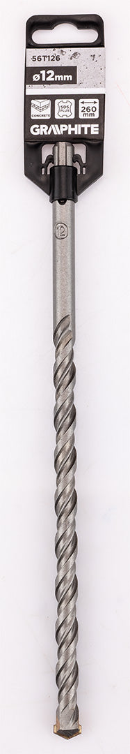 Betonfúró SDS PLUS, 2 élű, dupla spirálos, 12x260mm