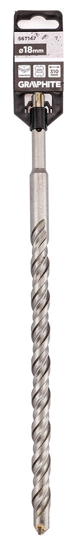 Betonfúró SDS PLUS, 2 élű, dupla spirálos, 18x310mm