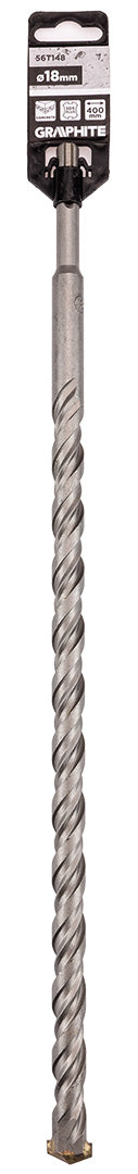 Betonfúró SDS PLUS, 2 élű, dupla spirálos, 18x400mm