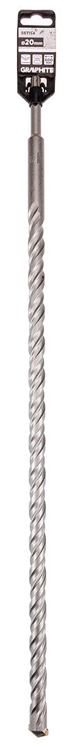Betonfúró SDS PLUS, 2 élű, dupla spirálos, 20x600mm