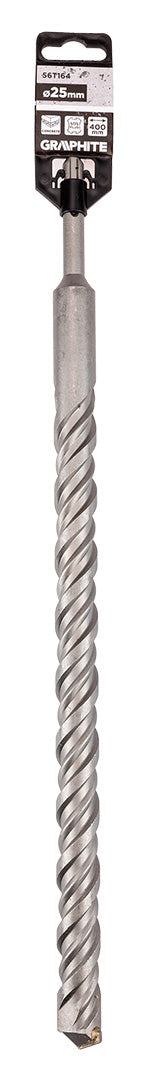 Betonfúró SDS PLUS, 2 élű, dupla spirálos, 25x400mm