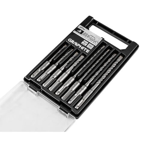 Betonfúró készlet, SDS PLUS, 2 élű, dupla spirálos, 5-10mm 8db-os