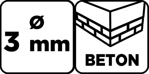 Betonfúró, hengeres szárú, 3x60mm, min.rendelés: 3db