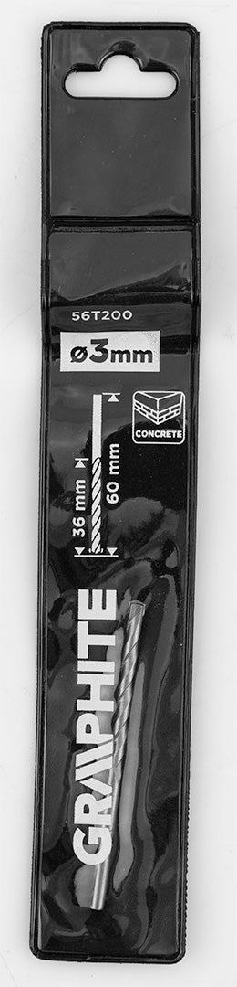 Betonfúró, hengeres szárú, 3x60mm, min.rendelés: 3db