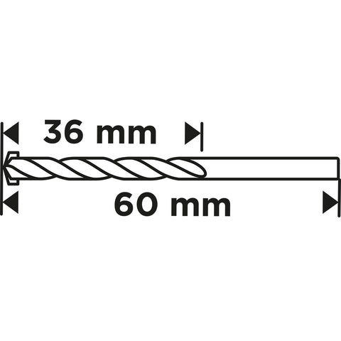 Betonfúró, hengeres szárú, 3x60mm, min.rendelés: 3db