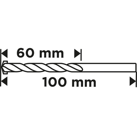 Betonfúró, hengeres szárú, 6x100mm, min.rendelés: 3db